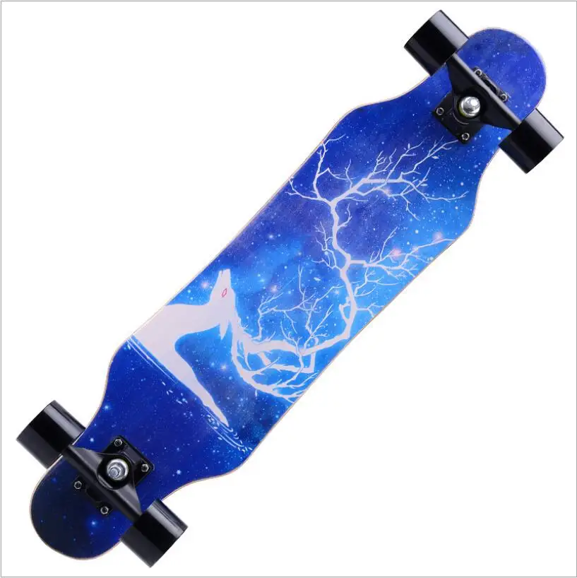 80cm Skateboard Maples Longboard Skate Board 4 Wheel Downhill Street Long Board Dance Board Roller Driftboard for beginners