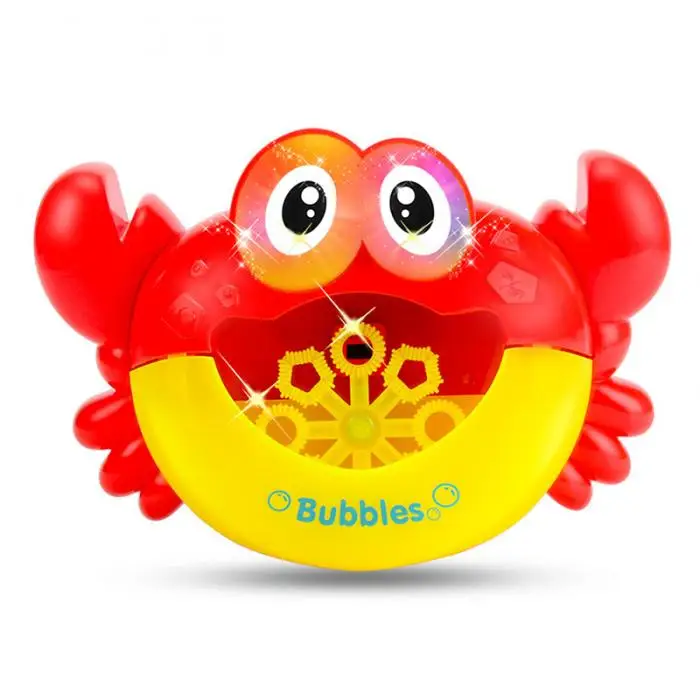 Bubble Machine Краб Автоматический Генератор пузырей мигающий свет музыка детская игрушка для ванны NSV775