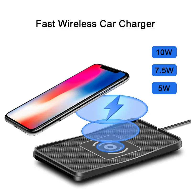 تشى اللاسلكية شاحن سيارة شاحن آيفون X فون xr XS ماكس 8 زائد سريع جهاز شحن مهد شاحن سامسونج S10 غالاكسي S9