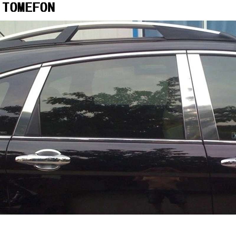 For Honda CRV CR-V 2007 2008 2009 2010 2011 Car Stainless Steel Window Trims Center Pillars B + C Pillar Covers Car Styling 6Pcs For Honda CRV CR-V 2007 2008 2009 2010 2011 Car Stainless Steel Window Trims Center Pillars B + C Pillar Covers Car Styling 6Pcs