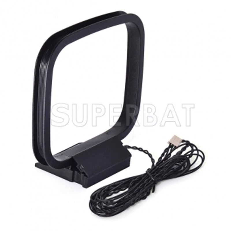 Superbat AM and FM Loop Antenna with 3-pin Mini Connector for Sony Sharp Stereo Receiver Fiberglass Antenna Kit