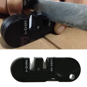 

Portable Mini Outdoor Pocket Sharpener 4-in-1 Carbide Ceramic Shapening Tool New for kitchen accessories