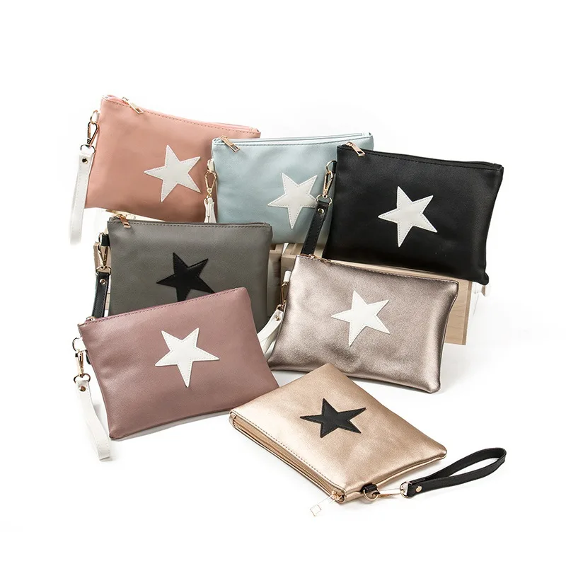 

Fashion Mini Envelope Bag Women Messenger Bags Soft PU Leather Handbags Star Pattern Women Clutches Bolsas Femininas