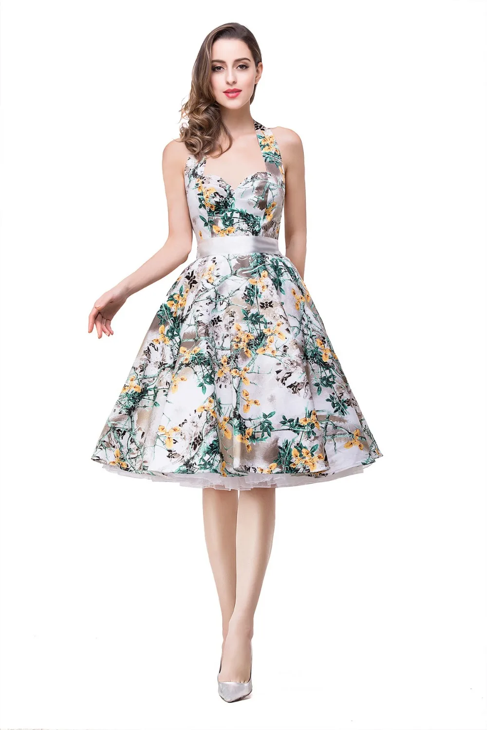 Short Strapless Print Dresses