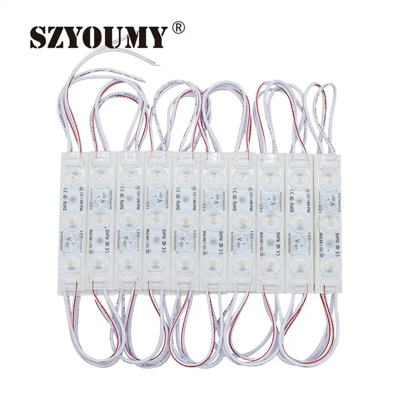 SZYOUMY 2835 SMD IP68 Водонепроницаемый впрыска 3 Светодиодный модуль с объективом светодиодный знак рекламы Подсветка пиксель света 1000 шт