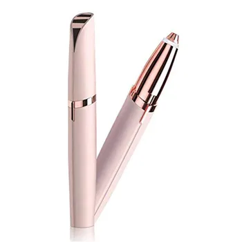 

Dropshipping Hot Sale Mini Electric Eyebrow Trimmer Lipstick Brows Pen Hair Remover Painless Eye brow Razor Epilator with LED