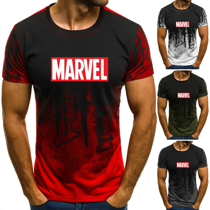 2019 New MARVEL t Shirt Polyester fiber (polyester) short sleeves Casual male tshirt marvel t shirts men tops|T-Shirts| - AliExpress