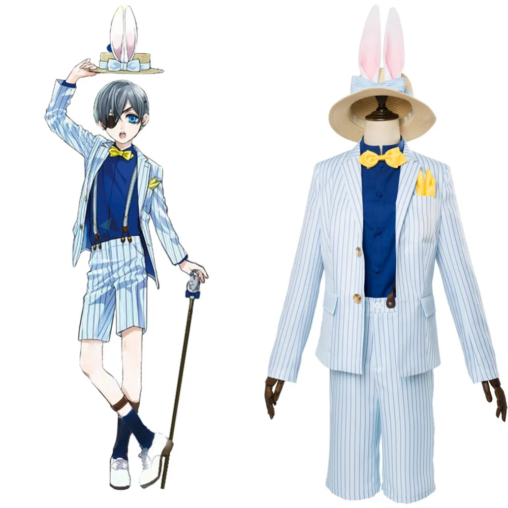 Черный Дворецкий Косплей Ciel Phantomhive Костюм in Wonderland Rabbit Костюм|Костюмы аниме| |