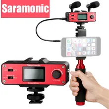 Saramonic SmartMixer Handheld Recording Stereo Microphone Rig for iPhone 7 6 6s 5 5s Samsung Galaxy