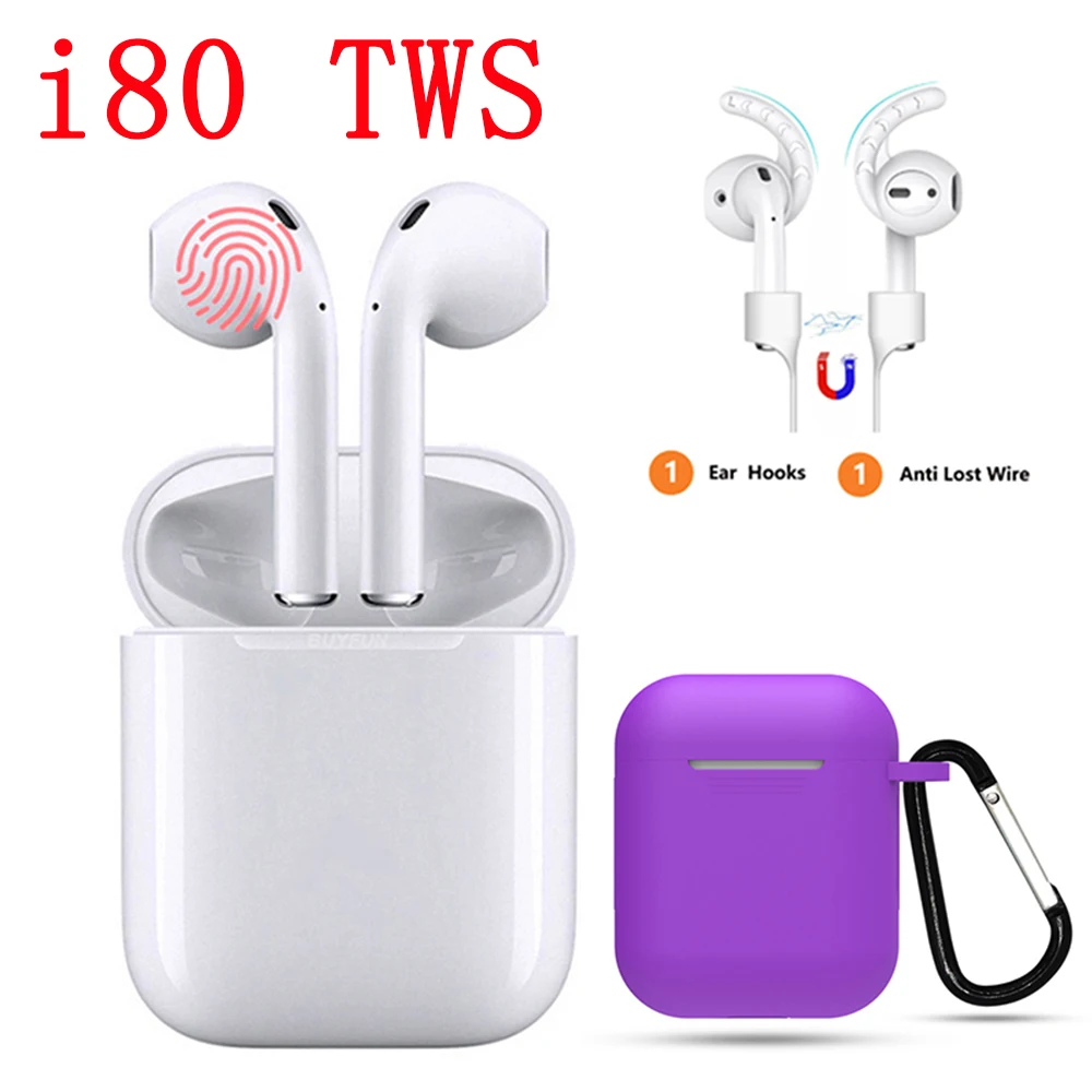 

2019 Mini i80 tws Wireless Earbuds Stereo Earphone Bluetooth Handsfree 5.0 Headset with Charging Box for iPhone huawei sifree