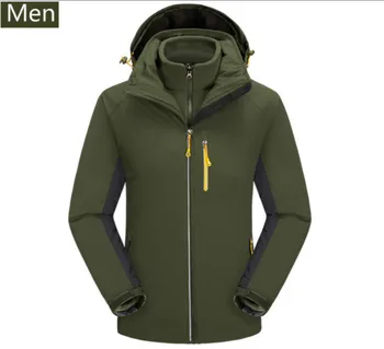 

2018 autumn winter new style clothing, Korean version, outdoor cold proof and waterproof two piece mountaineering suit.