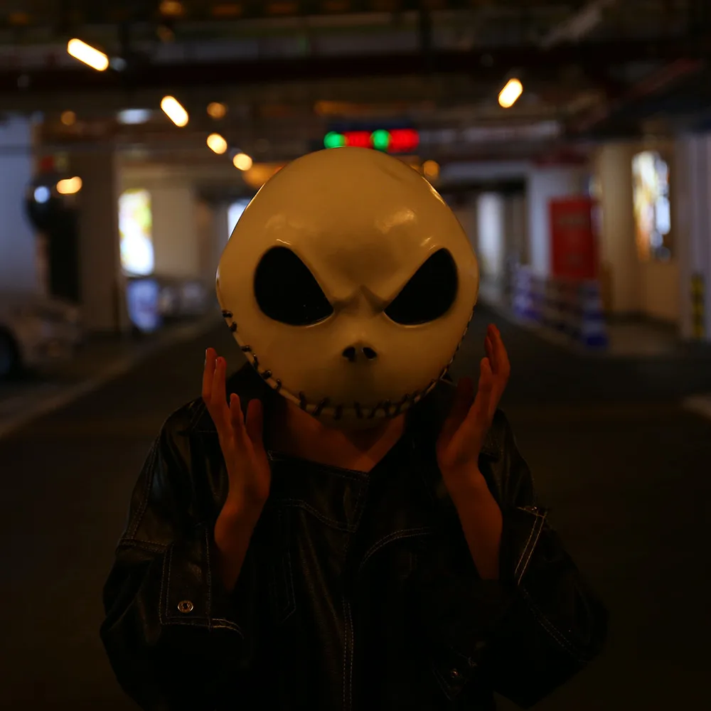 Кошмар перед Рождеством, белая латексная маска Джека Скеллингтона, реквизит для косплея из фильма, Вечерние Маски для Хэллоуина
