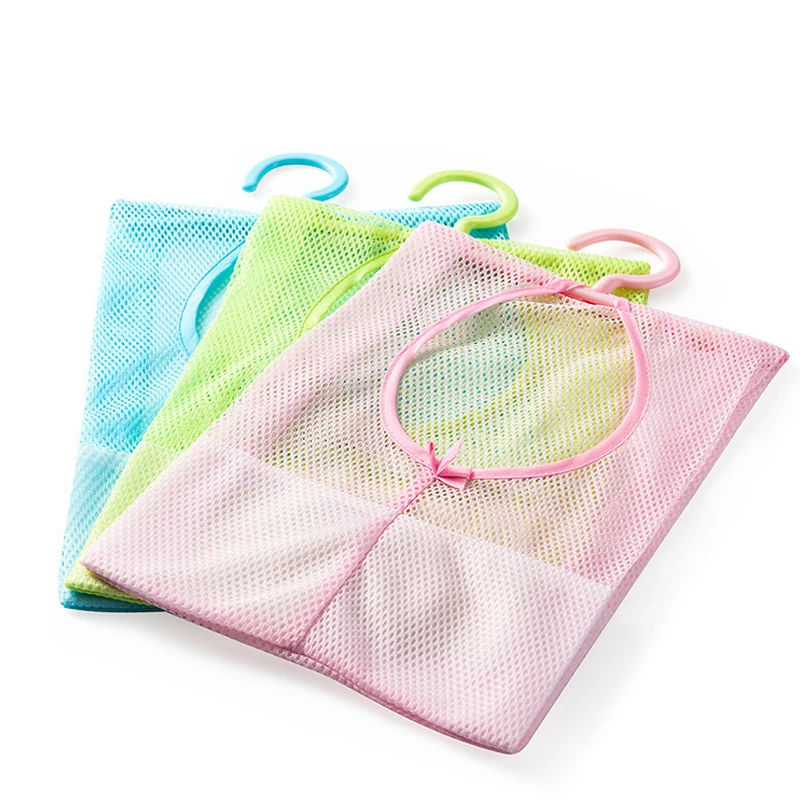 Multifuction Plastic Hanging Storage Bag Breathable Reusable Mesh Bags Organizer Home Kitchen Accessories