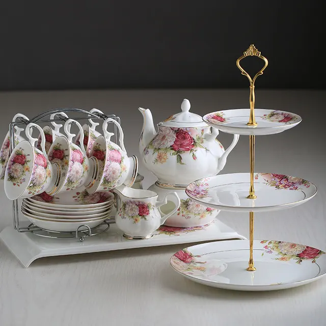 English afternoon tea black tea set ceramic coffee cup set European