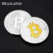 PIKAALAFAN Позолоченные Bitcoin монет коллекционные подарок для монет Книги по искусству коллекция физическое золото Юбилейные монеты собирать игрушки