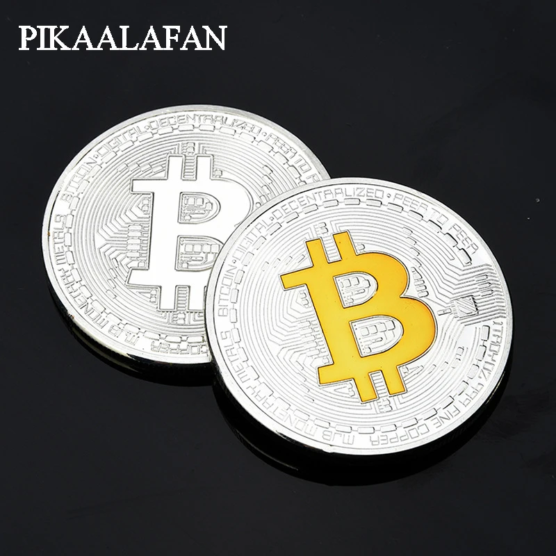 PIKAALAFAN позолоченная монета Биткоин коллекционный подарок художественная