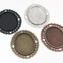 Новая мода 5 шт 30x40 мм внутренний размер 4 цвета покрытый узором Стиль Кабошон База Установка кулон лоток