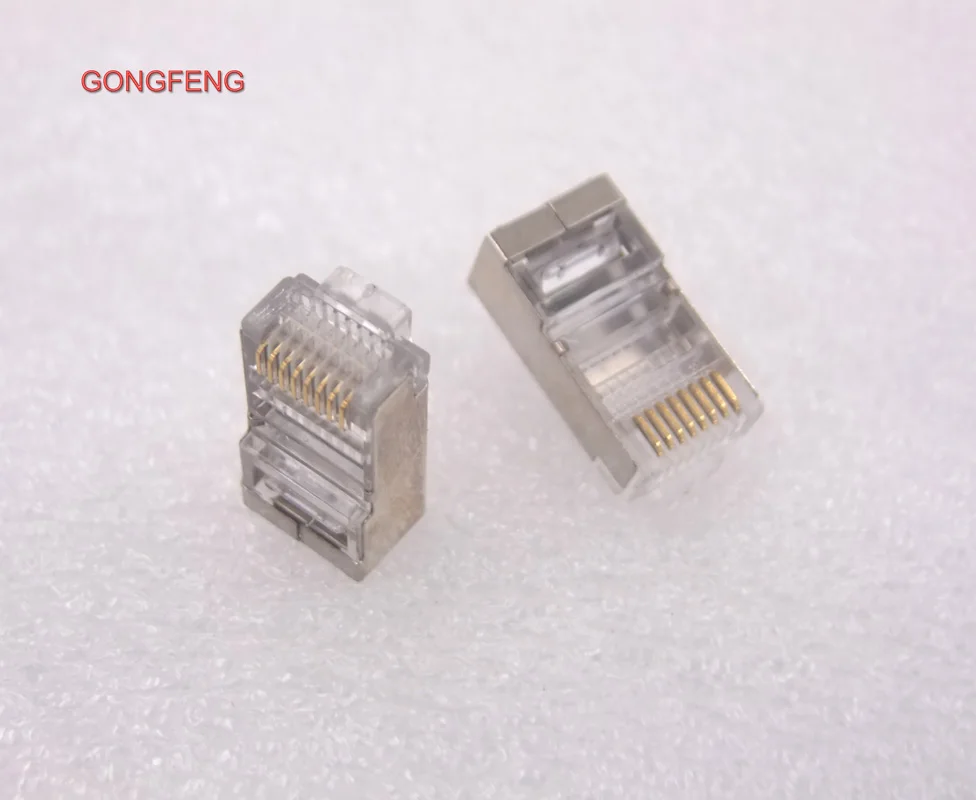 GONGFENG 500 шт. Новый горячий разъем RJ45 8P8C через отверстие более 5 видов защиты
