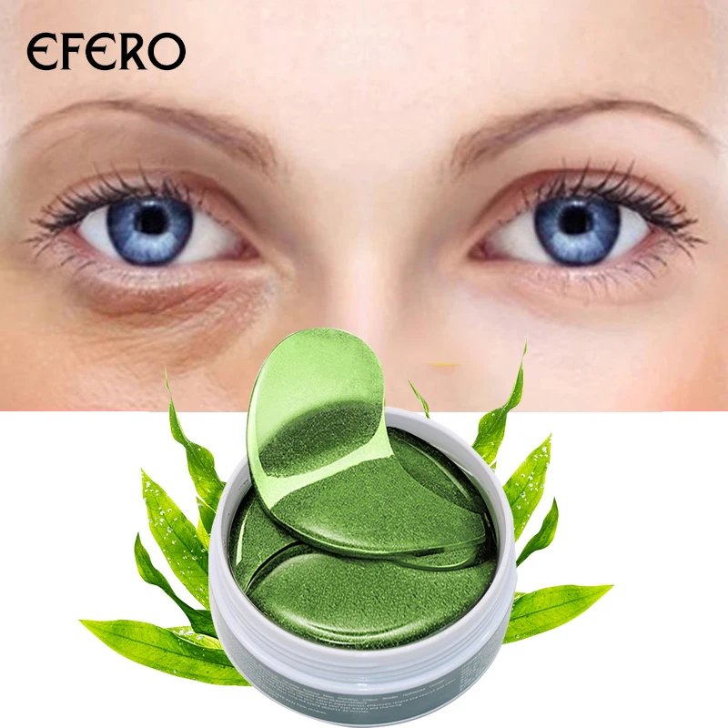

efero Collagen Crystal Eye Mask Green Gel Sleep Masks Anti Wrinkle Dark Circles Moisturizing Face Cream Care Eye Patches 60pcs