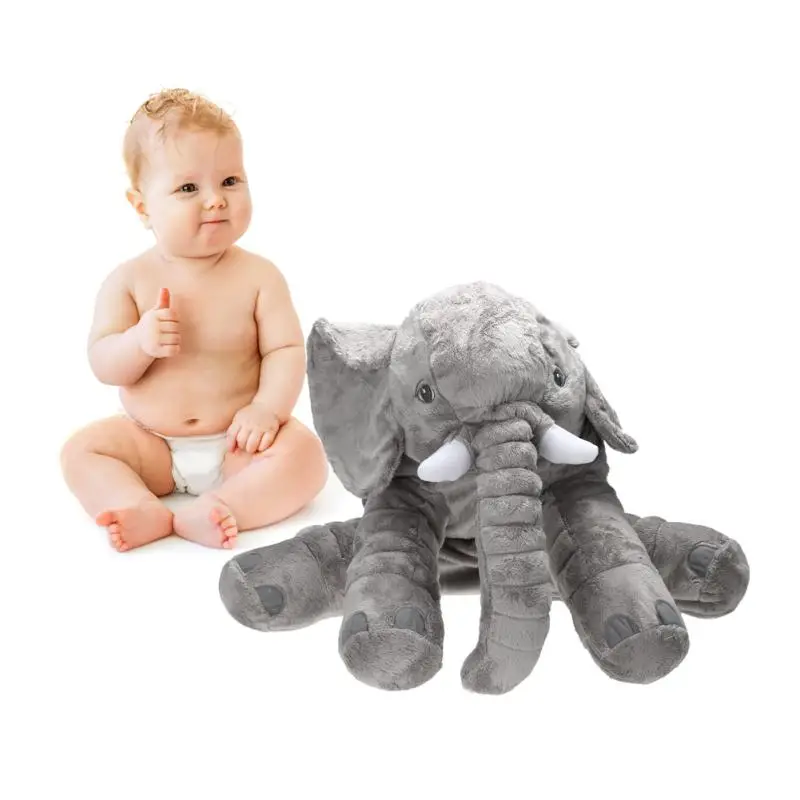 Детская подушка, слон, кукла, детская подушка, постельные принадлежности, подарок для мальчиков и девочек, подушка для сна, 65 см, большой плюшевый слон