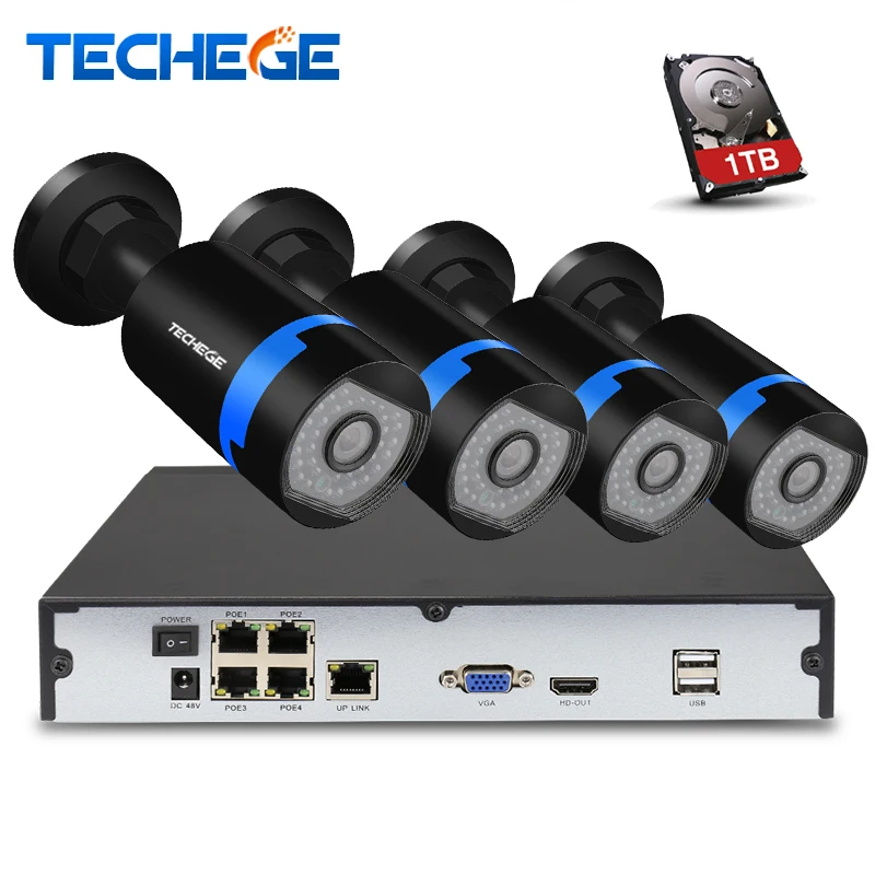 bilder für Techege 4CH 48 V PoE NVR POE System 2.0MP Onvif PoE Ip-kamera Wasserdicht IP66 P2P Remote View XMEye Überwachung CCTV System bilder für Techege 4CH 48 V PoE NVR POE System 2.0MP Onvif PoE Ip-kamera Wasserdicht IP66 P2P Remote View XMEye Überwachung CCTV System