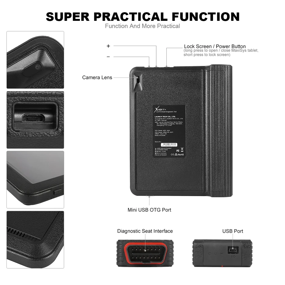 launch X431 V+ Wifi/Bluetooth V Plus Автомобильный сканер полная система Авто OBD2 Диагностический Инструмент X431 V+ 2 года бесплатное обновление