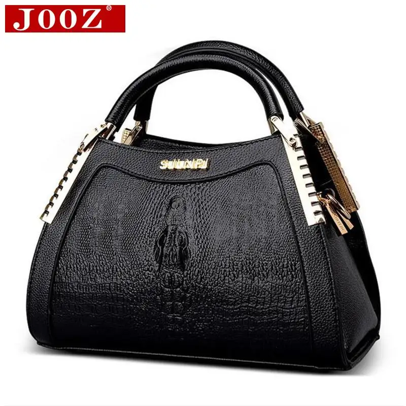 JOOZ Fashion Alligator leather handbags Women Messenger Bag Crocodile head Crossbody Bag For Women party handbag Bolsas Feminina