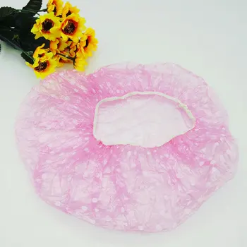 

Hair Production Thicken Dot Hat Hotel Supply 3pcs Disposable Plastic Wave Point Elastic Waterproof Shower Cap Bathing Spa Salon