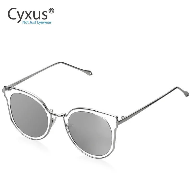 Cyxus модные кошачий глаз женские солнцезащитные очкив ретро стиле прозрачная оправа брендовые солнцезащитные очки-1713