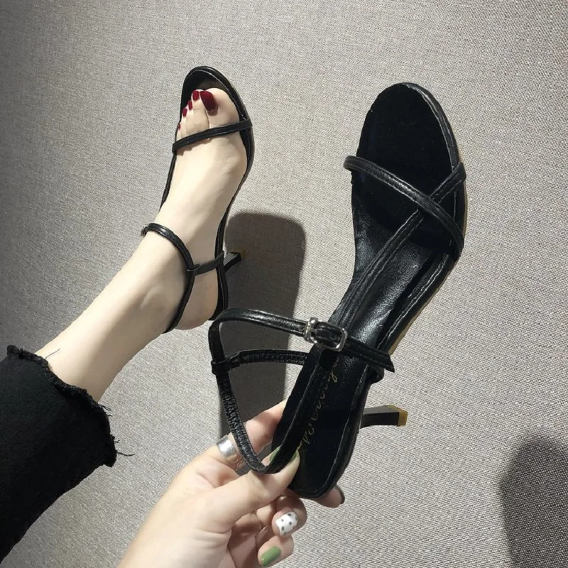 

Open toe sandals female word with Roman new high heels wild shoes women