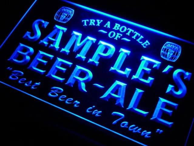 

pn-tm Name Personalized Custom Best Beer Ale Home Bar Pub Neon Light Signs with On/Off Switch 7 Colors 4 Sizes