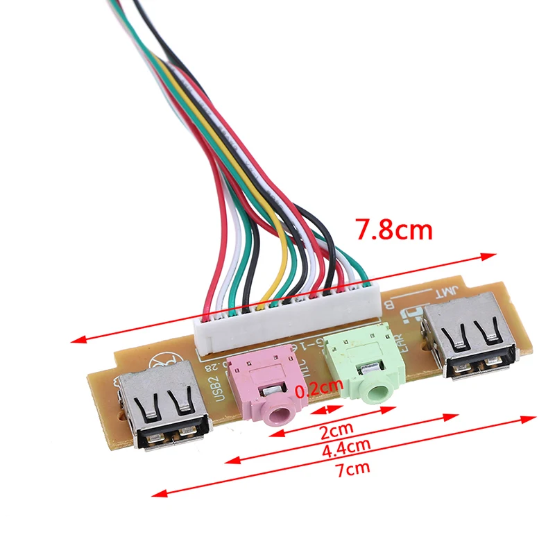 

Computer Case Front Panel Usb Audio Mic Earphone 60cm Cable
