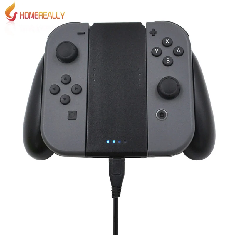 HOMEREALLY Black Controller Grip Handle Charge For Nintendo Switch Joy