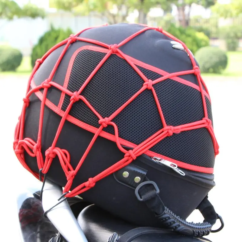 HZYEYO 30cm*30cm Motorcycle Helmet Luggage Net Bag Strap Tank Debris Knight Equipment Elastic Rope Net Cover Refit Accessories