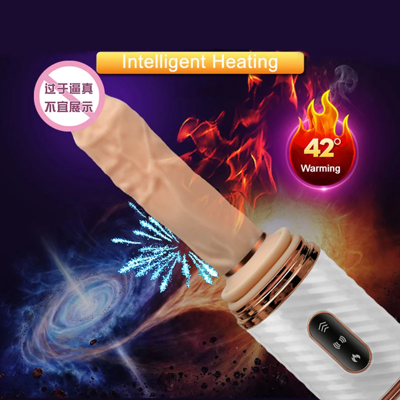 Realistic Dildo Automatic Heated Telescopic Dildo Vibrators For Women Wireless Remote Control Retractable Penis Vibrator Sex Toy 2