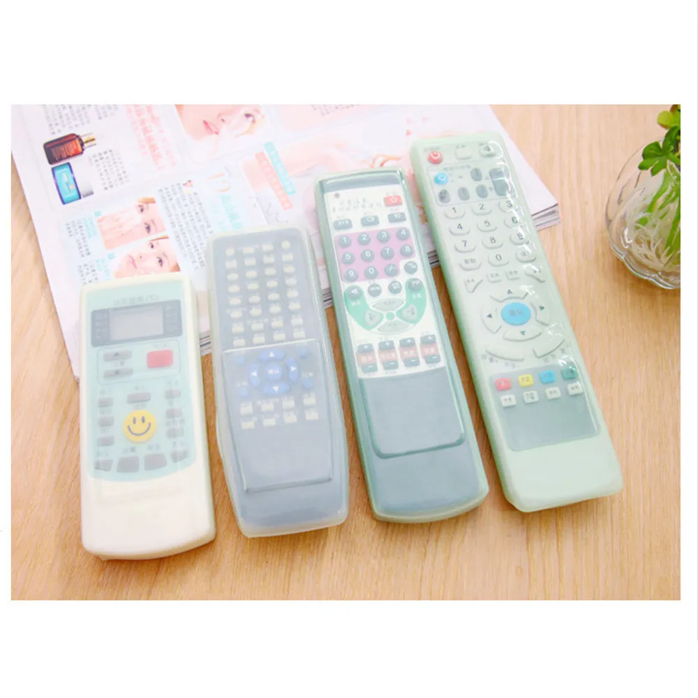 

1 pc 6 Sizes Remote Control Cover Silicone Transparent TV Remote Control Case Air Conditioning Dust Protect Storage Bag
