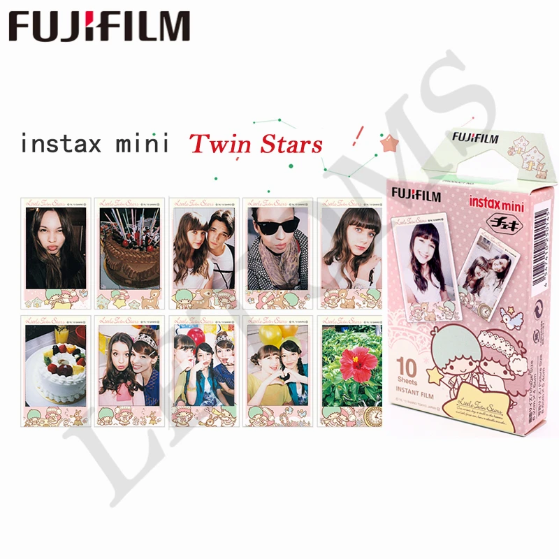 Fujifilm 20 листов Instax авиапочтой+ Little Twin Stars мгновенных Фильм фотобумага для Instax Mini 8 7 s 25 50 s 90 9 SP-1 SP-2 Камера