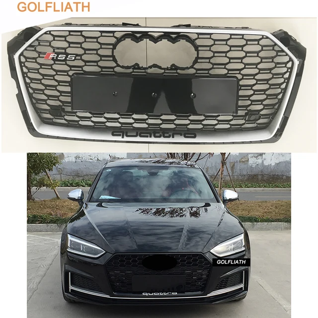 Rs5 Chromeblack Frame Front Center Grille Racing Grills Honeycomb