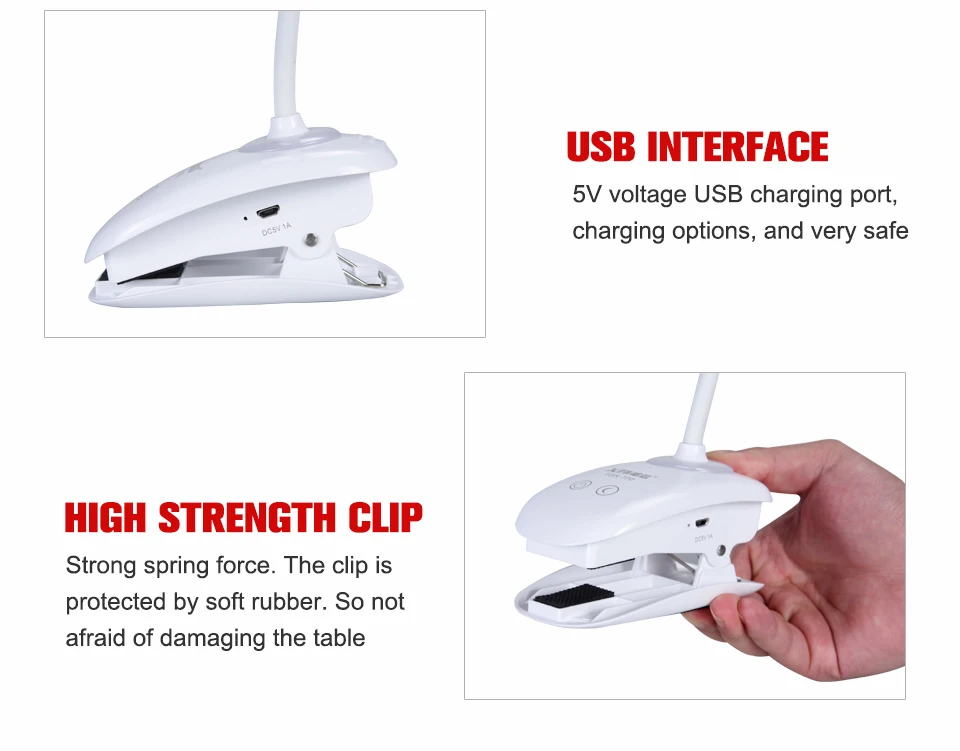 LED Desk Lamp Luminaria Table Clip Dimming Eye Protection Table Lamp Touch Switch  (9)