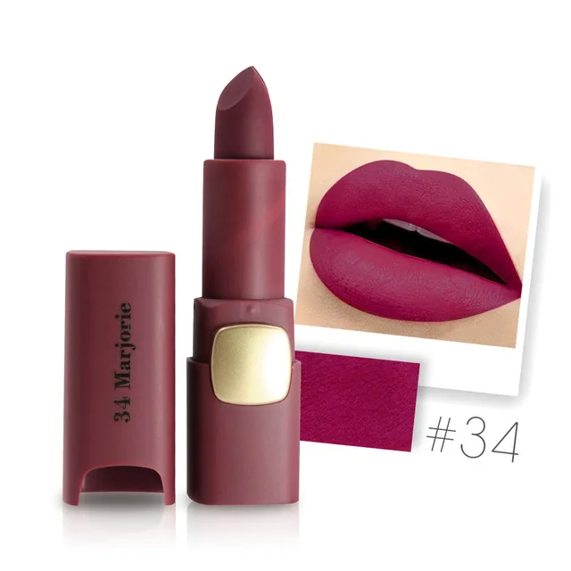 Nude Miss Rose Matte Lipstick Long Lasting Kyliejenner Lipstick Cosmetics Mate Lipstick Waterproof Lipsticks For Women Tint - Цвет: 34 Marjorie