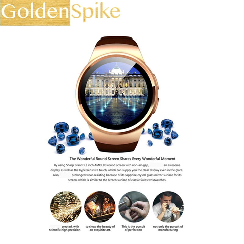 

2019 New KW18 Couple Smart Watch Heart Rate Compatible For Apple IOS /Android round-watch Bluetooth Reloj MINI SIM Smartwatch