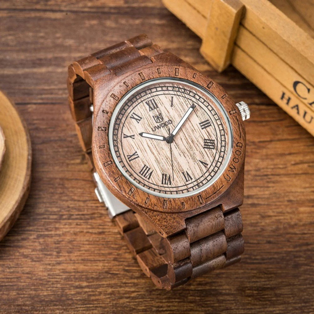 Мужские часы s деревянные часы мужские erkek kol saati роскошные стильные деревянные часы хронограф кварцевые наручные часы в деревянной подарочной коробке