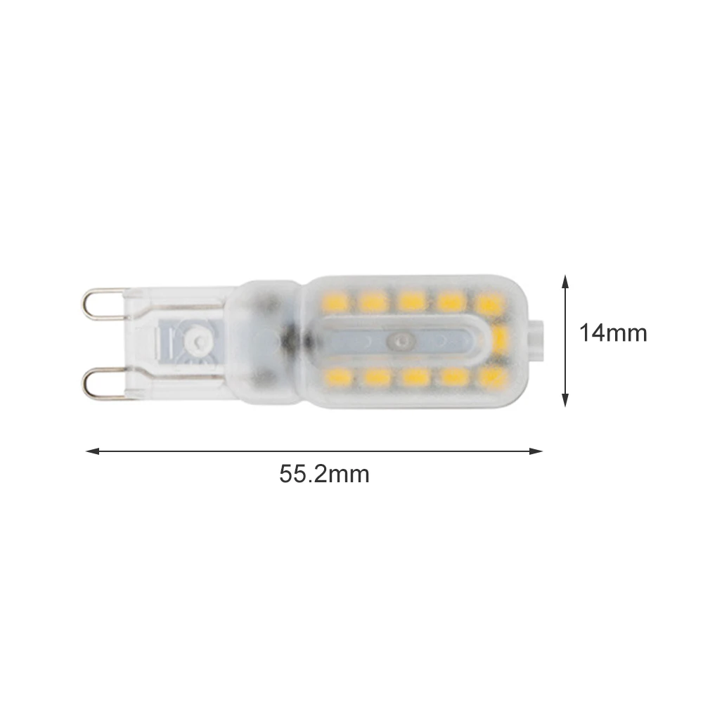 10 шт. G9 светодио дный 22 светодио дный s AC 220 В 220-240 В светодио дный лампы накаливания хрустальная люстра заменить галогенные лампы 360 луч угол