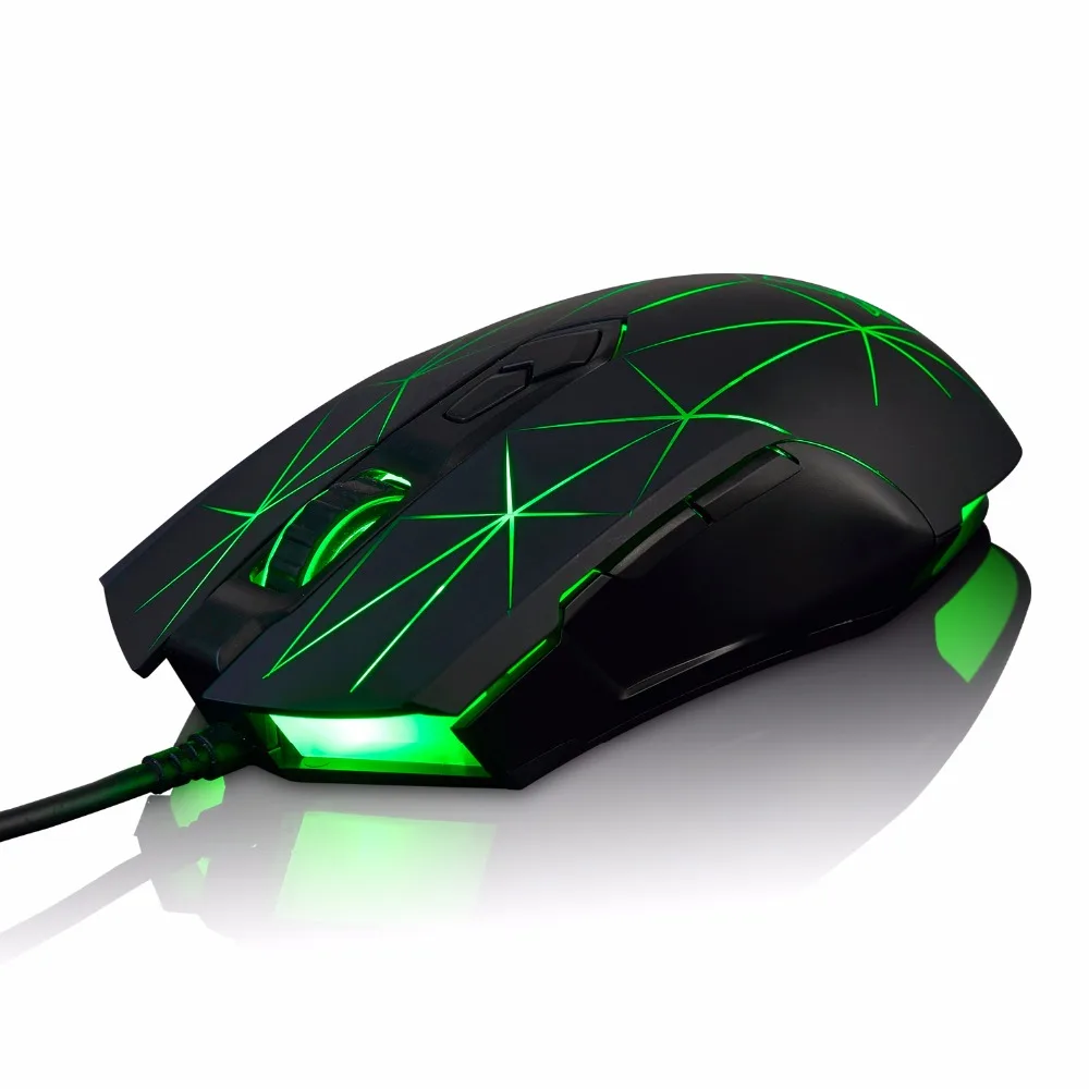 Проводная игровая мышь Ajazz AJ52 7 режимов RGB с подсветкой 2 хорошо спроектированные