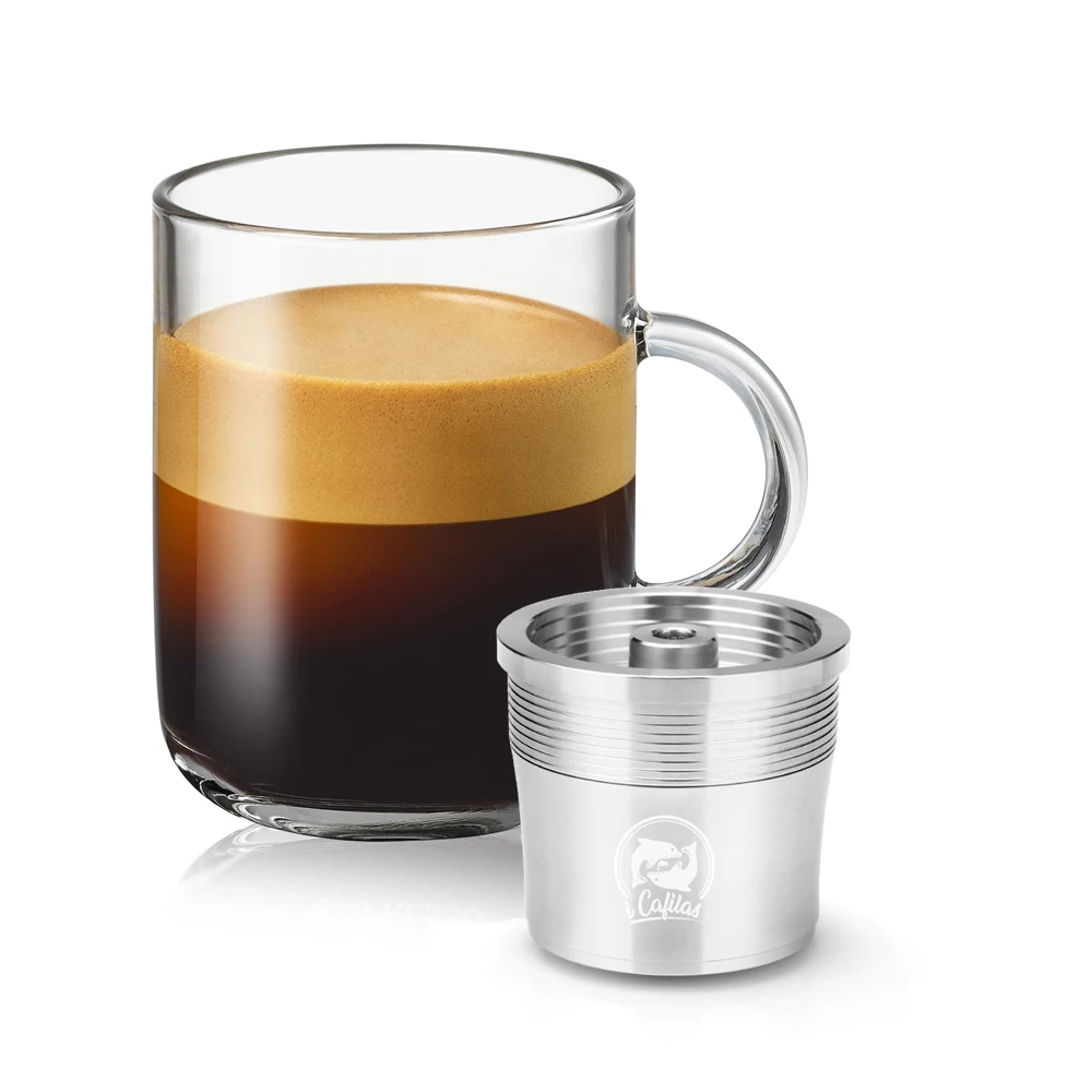ICalifas Refillable Coffee Filter For illy Coffee Machine Cafe Capsules Cup Metal Stainless Steel Reusable Coffee Baskets