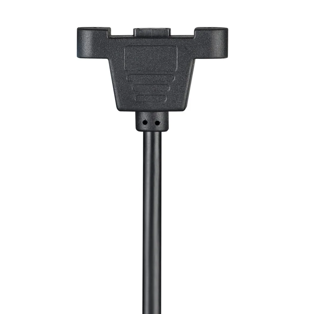 Bochara Mini 5P Extension Cable Male to Female M/F Foil+Braided Shielded  With Screw Panel Mount 30cm 50cm