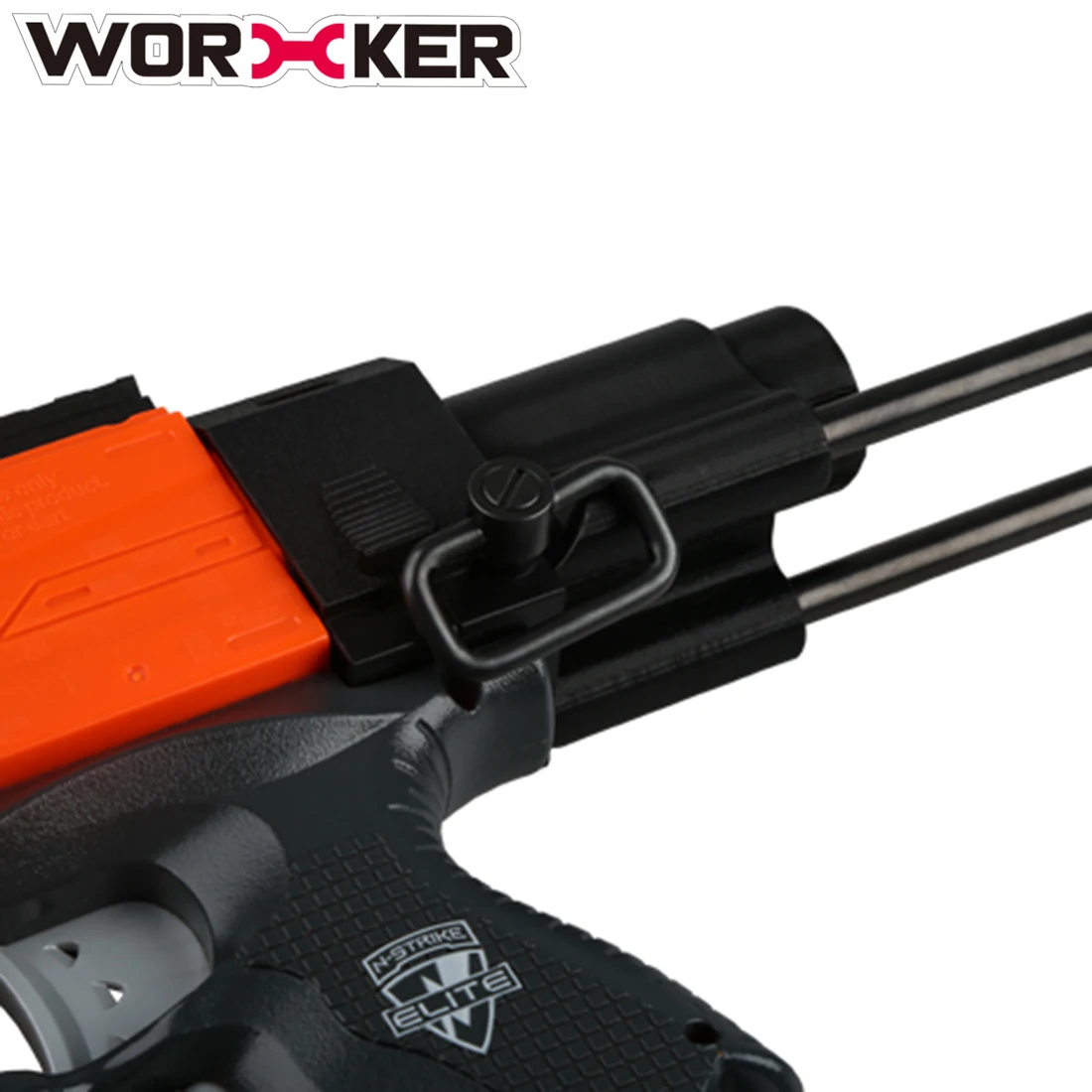 

Worker Connected Sling Swivel Buckle for Grooved Rail Shoulder Stock For nerf - Black