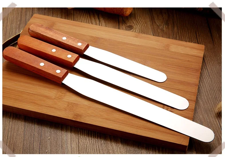 Hot Sale Butter Knife 6/8/10 Inch Cream Cake Stainless Steel Smooth Knife For Cake Baking