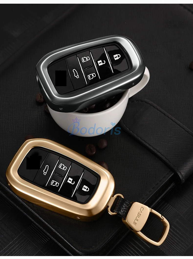

For Toyota Alphard VELLFIRE 30 2016 2017 2018 Silver Golden Gray Color Key Chains Case Ring Cover Chrome Car Styling Accessories