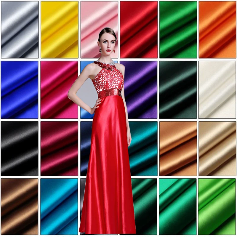 

110cm Wide 1meter Good Pure Silk Fabric Real 100% Silk Fabric 20 Colours Brocade Silk Fabric For Dress DIY Wedding Clothing